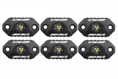 Clearance Pro Comp LED 9W Rock Light Kit White 6 EXP76501