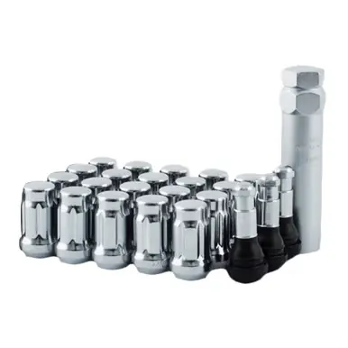 20-7/16"-20RH Chrome Mr Lugnut Spline Lug Nut Install Kit For 5 Lug Vehicle 5742K5 Limited Offer