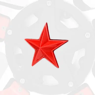 Flash Sale Red XD Series Center Star Emblems For All Rockstar Wheels-Pack of 5 XDSTAR-RD-PK
