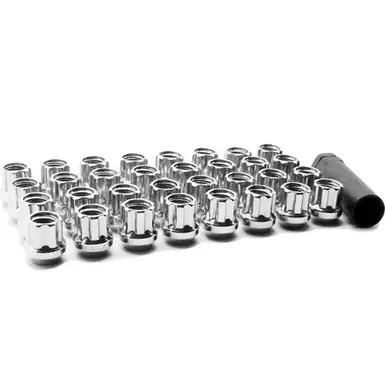 (QTY 32) 14x1.5 Open Ended Duplex Spline Style Conical Lug Nuts 14mmx1.5 C7109-O-32 Discount