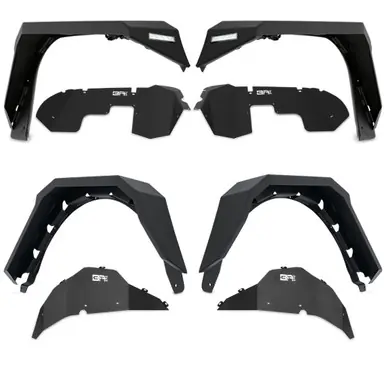 Free Returns Body Armor 4x4 Front/Rear Fender Flares w/Liners Fits 2018-2022 Jeep Wrangler JL JL-6102-6100-6103-6101