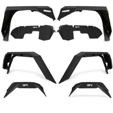 Body Armor 4x4 Front/Rear Fender Flares w/Liners Fit 2020-2022 Jeep Gladiator JT JT-6102-6100-6103-6101 Best Choice