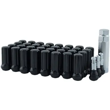 32-14mmx2.00 Black Mr Lugnut Long Spline Lug Nut Install Kit For 8 Lug Vehicle 5746LK8-BLK Limited Edition