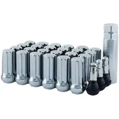 24-14mmx1.50 Chrome Mr Lugnut Long Spline Lug Nut Install Kit For 6 Lug Vehicle 5744LK6 Popular