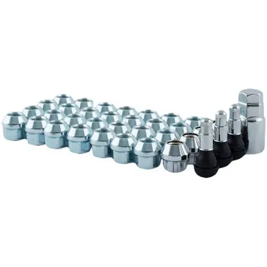 32-14mmx1.50 Zinc Mr Lugnut Open Acorn Lug Nut Install Kit For 8 Lug Vehicle 5354K6 Fan Favorite