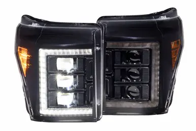 Morimoto XB LED White DRL Headlights Pair For 2011-2016 Ford Super Duty LF505-ASM Same Day Shipping