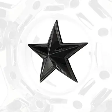 Price Drop Gloss Black XD Series Center Star Emblems For All Rockstar Wheels-Pack of 5 XDSTAR-GB-PK