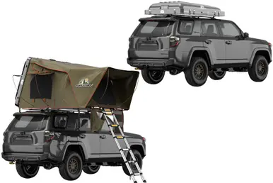 Tuff Stuff Overland Alpha Hard Top Side Open Tent, Gray, 4 Person TS-RTT-CS-GR Warranty Included