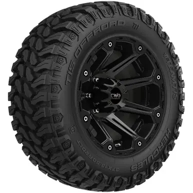 Exclusive Offer 33X12.50R24LT Hercules TIS Offroad TT1 106Q LRF Black Wall Tire 98747