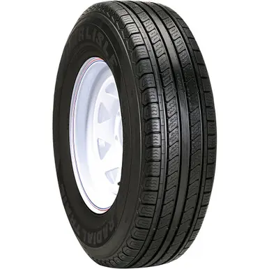 Mega Sale ST175/80R13 Carlstar Radial Trail HD Spoke White Wheel/Tire Assembly LRC 5 Lug 609861