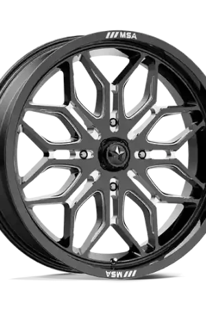 MSA Offroad Wheels M47 SNIPER 4X137 22X7 +10 GLOSS BLACK MILLED Holiday Sale