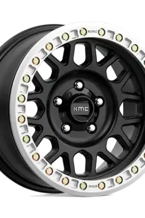 Hot Picks KMC KM234 GRENADE DESERT BEADLOCK BLANK 17X8.5 +0 SATIN BLACK