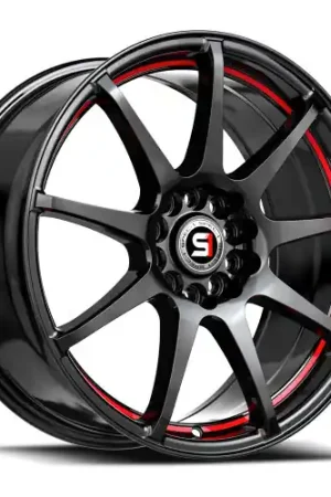 Original Spec-1 SP-67 5x100/5x114.3 17x7 +42 Gloss Black & Red Line