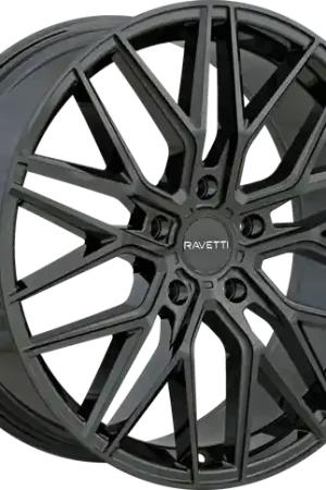 One Day Deal RAVETTI M16 5X127 22x10.5 +35 GLOSS BLACK