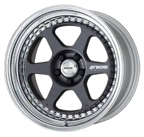 Work Meister L1 3P 5x114.3 18x15+1 O Disk Matte Gunmetal Direct From Manufacturer