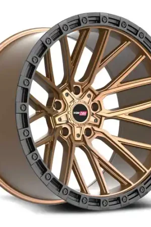Same Day Shipping Vortek VRT-608 5x127/5x139.7 20x10 -24 Matte Bronze With Black Bead Ring