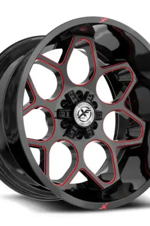 XF Off-Road XF-233 6x135/6x139.7 20x9 +0 Gloss Black & Red Milled Low Price