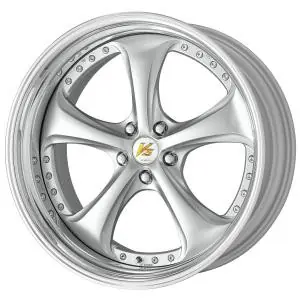 In Demand Work Wheels VS-KF 5x114.3 19x11+34 Light Grey Silver O Disk STEP RIM