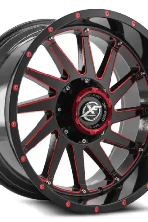 XF Off-Road XF-216 5x139.7/5x150 20x10 -12 Gloss Black & Red Milled Grab Now