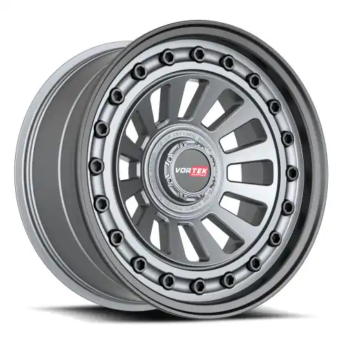 Limited Time Vortek VRD-702 6x135/6x139.7 17x9 -12 Matte GunMetal With Black Bolts & Lip