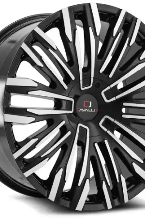 Cavallo CLV-28 6x135/6x139.7 22x9.5 +15 Gloss Black & Machined Flash Sale