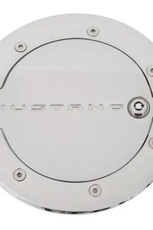 Ford Mustang Defenderworx Logo Locking Fuel Door - Chrome - 900708 Certified