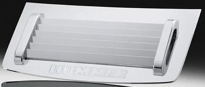 Hummer H2 Defenderworx Hood Grille with Handles - ECG - Chrome - H2CPC05006 Shop Now