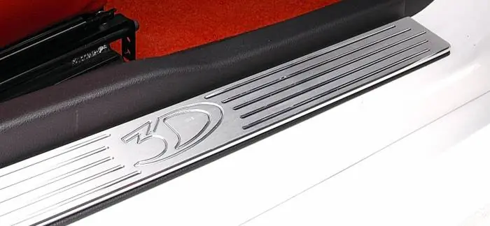 Free Returns Ford Mustang 3dCarbon Billet Aluminum Door Sills - Pair - 331043
