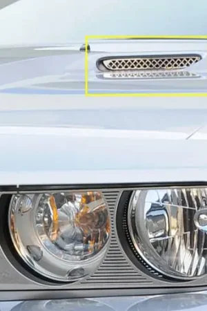 Dodge Challenger T-Rex T1 Stainless Hood Scoop - Style 2 Mesh Style - 2PC - 11417 Authentic