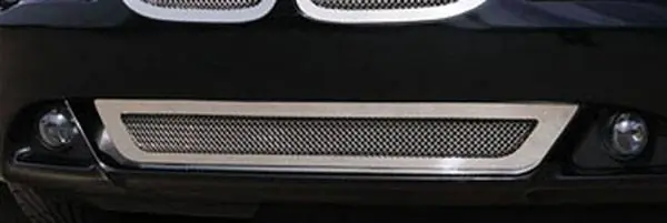 Professional Grade BMW 6 Series T-Rex Upper Class Polished Stainless Bumper Mesh Grille with Formed Mesh Center - 55997