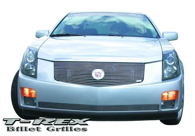 Cadillac CTS T-Rex Billet Grille Insert with Center Billet Logo Plate - 17 Bars - 20190 Grab Now