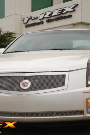 Next Day Delivery Cadillac CTS T-Rex Upper Class Polished Stainless Bumper Mesh Grille - Turn Signal Lamp - 2PC - 55193