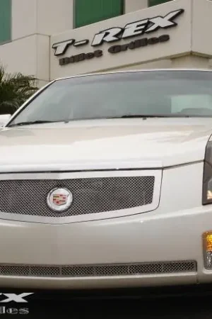 Cadillac CTS T-Rex Upper Class Polished Stainless Mesh Grille with Recessed Logo Area - 54190 Free Returns