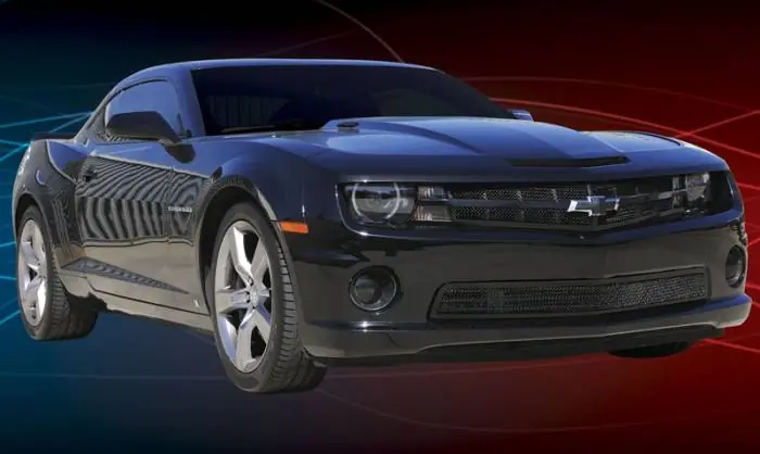 New Release Chevrolet Camaro T-Rex Upper Class Mesh Grille - All Black with Center Bar & Formed Mesh with Signal and OE Logo Openings - 51028