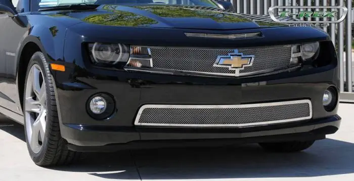 Chevrolet Camaro T-Rex Upper Class Polished Stainless Mesh Grille with Formed Mesh & No Center bar with Signal and OE Logo Openings - 54027 Low Price