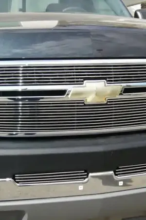 Chevrolet Silverado T-Rex Billet Grille Overlay - Bolt On & Insert - 2PC - 21106 Crafted