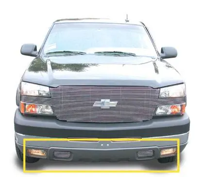 Price Cut Chevrolet Silverado T-Rex Bumper Air Dam - Tow Hooks Billet Grille Insert - 2PC - 25100