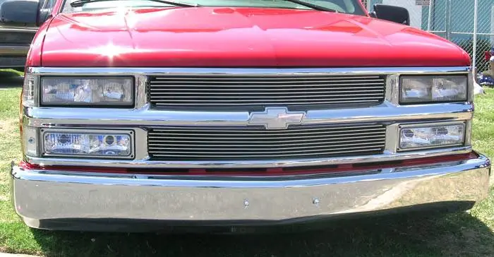 Last Chance Chevrolet Silverado T-Rex Grille Assembly - Chrome - Billet & Bowtie Installed - 50058