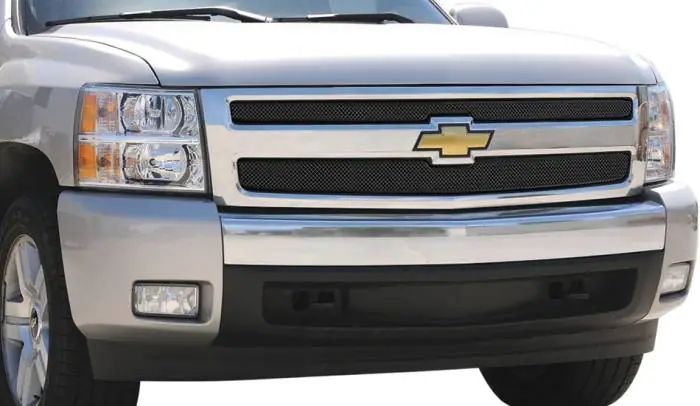 Chevrolet Silverado T-Rex Sport Series Formed Mesh Grille - All Black Powdercoat - 2PC - 46112 Hassle-Free Returns