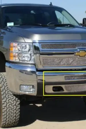 Chevrolet Silverado T-Rex Upper Class Polished Stainless Bumper Mesh Grille - 2PC - 55112 Fresh Stock