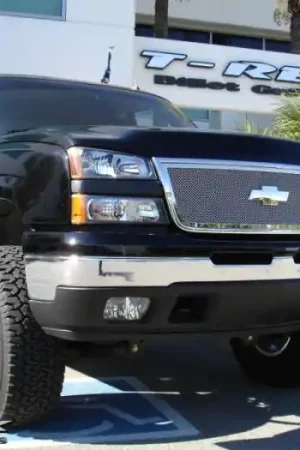 Chevrolet Silverado T-Rex Upper Class Polished Stainless Mesh Grille - 1PC - 54107 Luxury