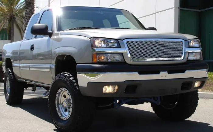 Chevrolet Silverado T-Rex Upper Class Polished Stainless Mesh Grille - Custom Cut Full Opening - Includes End Caps - 54101 Clearance