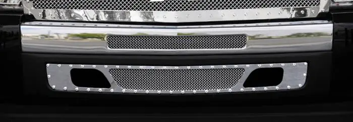 Chevrolet Silverado T-Rex X-Metal Series Studded Bumper Grille - Polished Stainless Steel - 2PC - 6721120 Free Returns