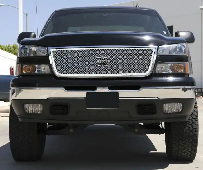 Don’t Miss Out Chevrolet Silverado T-Rex X-Metal Series Studded Main Grille - Polished Stainless Steel - Custom - 1PC - 6711070