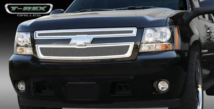 Genuine Chevrolet Tahoe T-Rex Upper Class Polished Stainless Mesh Grille - 2PC Style - 54051