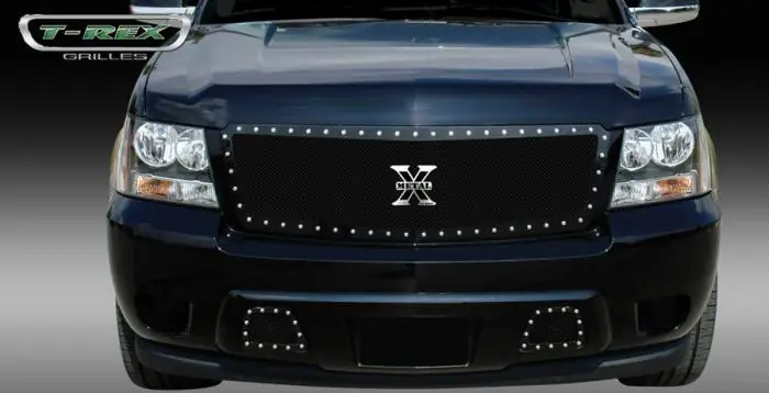 Price Cut Chevrolet Tahoe T-Rex X-Metal Series Studded Main Grille - All Black - Custom 1PC Style - 6710521