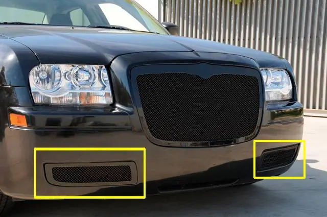 Chrysler 300 T-Rex Upper Class Mesh Bumper Grille - All Black - 52472 Bulk Order