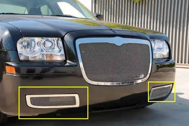 Final Sale Chrysler 300 T-Rex Upper Class Polished Stainless Bumper Mesh Grille - 55472