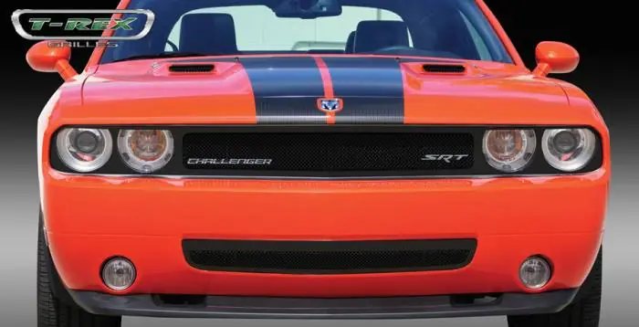 Dodge Challenger T-Rex Upper Class Mesh Grille - Full Opening - All Black with Formed Mesh Center - 51415 Brand New