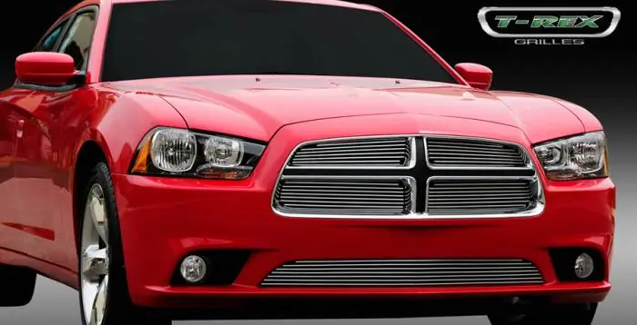 Premium Dodge Charger T-Rex Billet Grille Overlay - Bolt On - 4PC - 21442